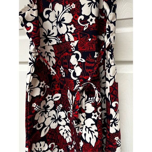 Surf Line Vintage Red & Blue Hawaiian Sun Dress sz S EUC - Picture 5 of 7